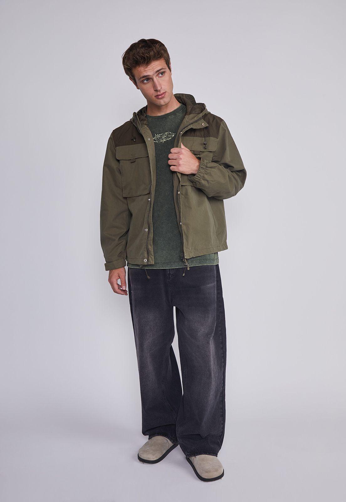 Cortaviento Hombre Con Cierre Verde Sioux-4