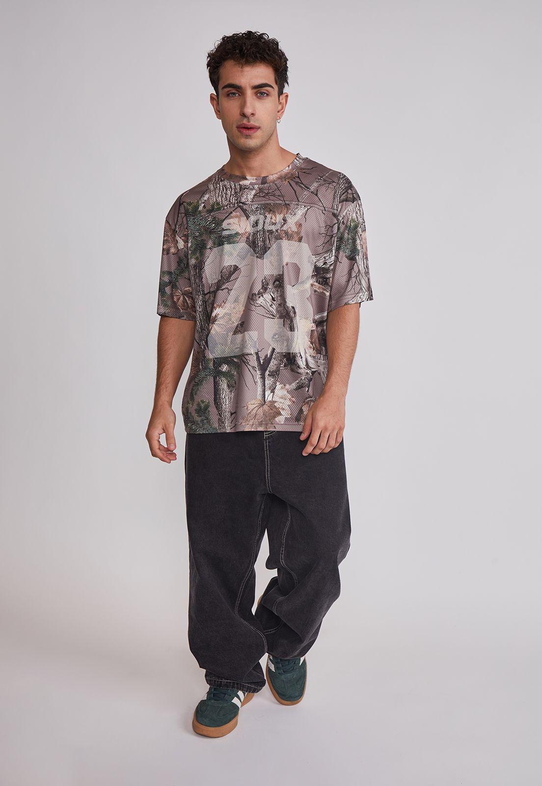 Polera Hombre Malla Fútbol Café Sioux-1