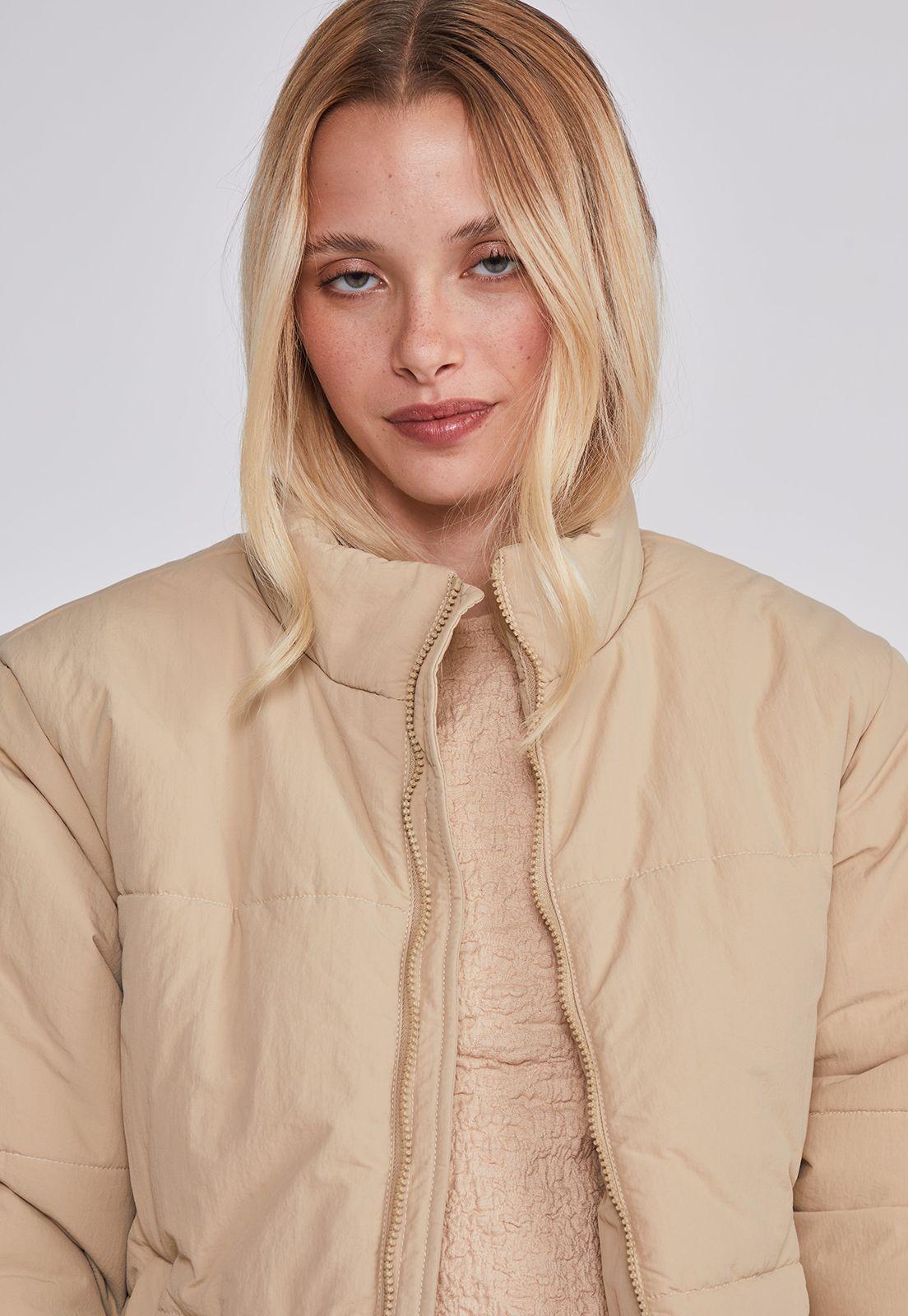 Parka Mujer Puffa Beige Sioux-2