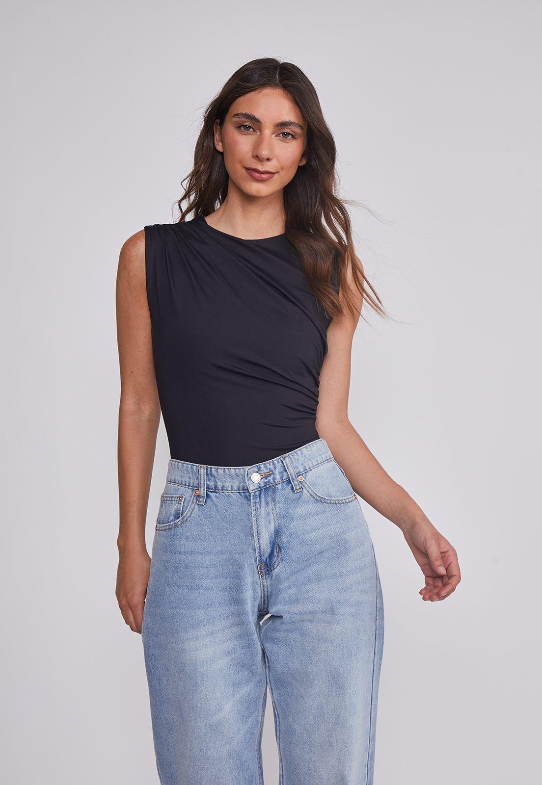 Body Mujer Recogido Cintura Negro Sioux-0