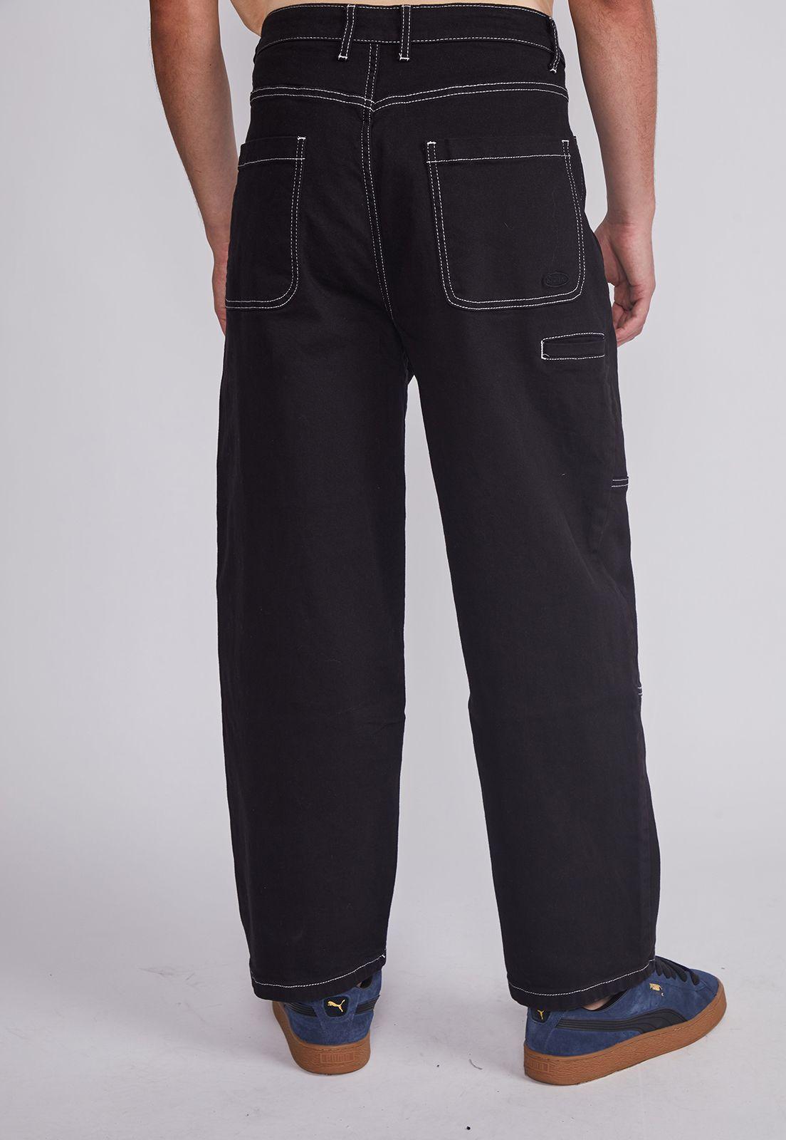 Pantalón Hombre Negro Baggy Sioux-3