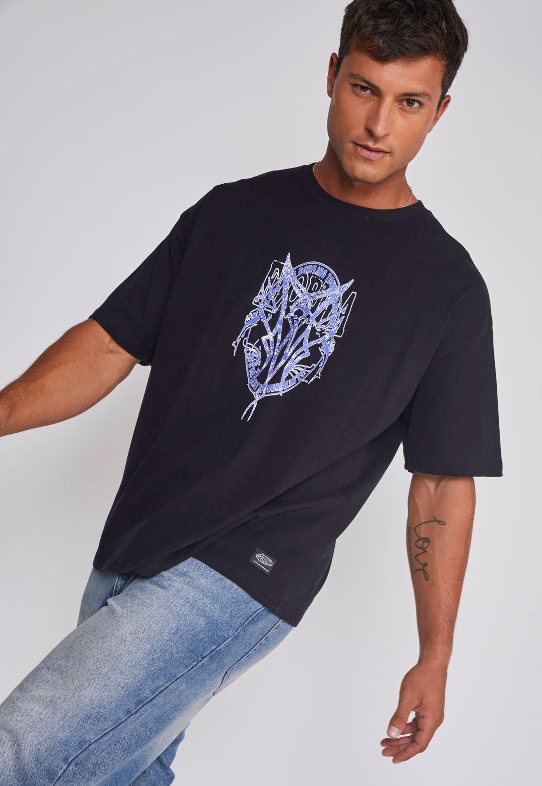 Polera Hombre Death Relaxed Negro Sioux-4