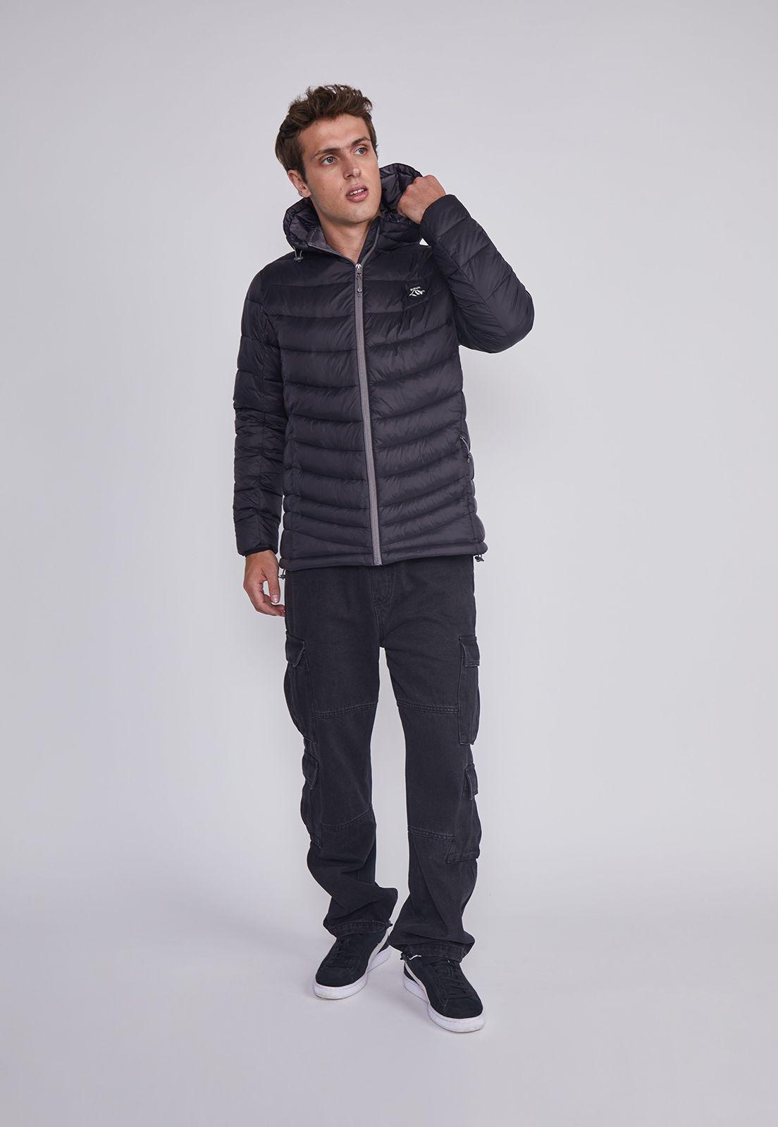 Parka Hombre Basica Regular Negro Sioux-4