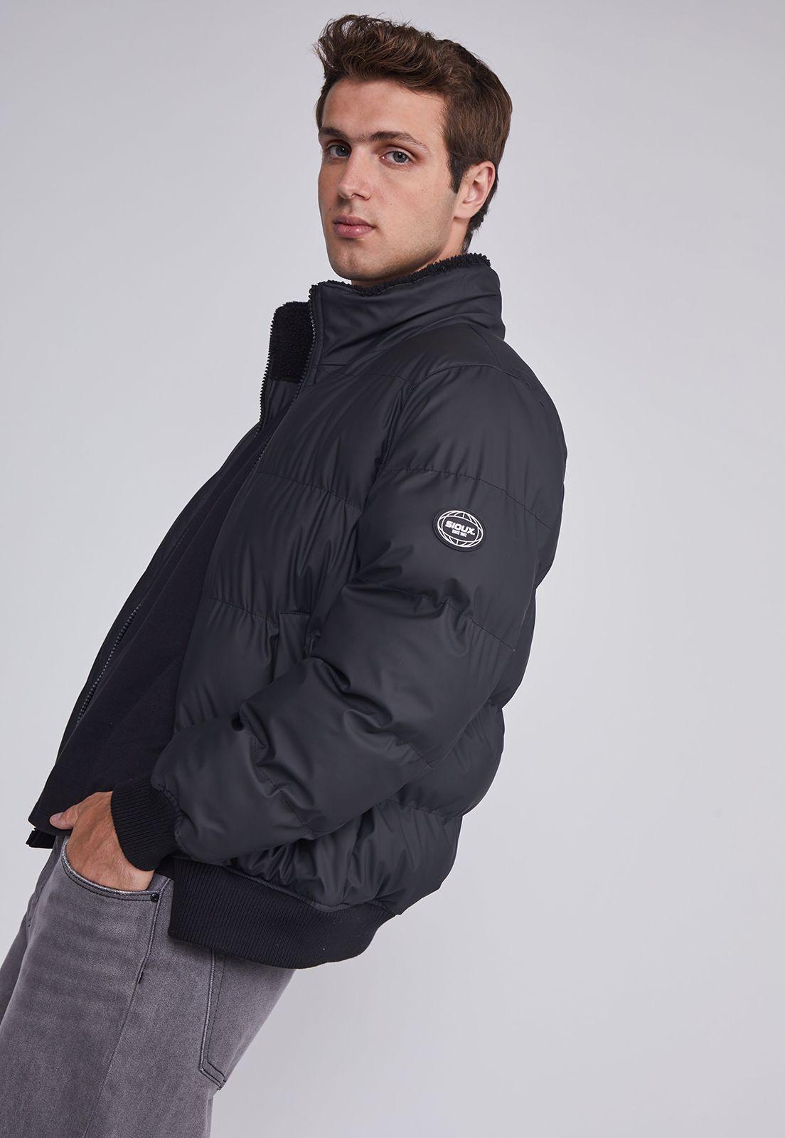 Parka Hombre Acolchada Engomada Negro Sioux-4