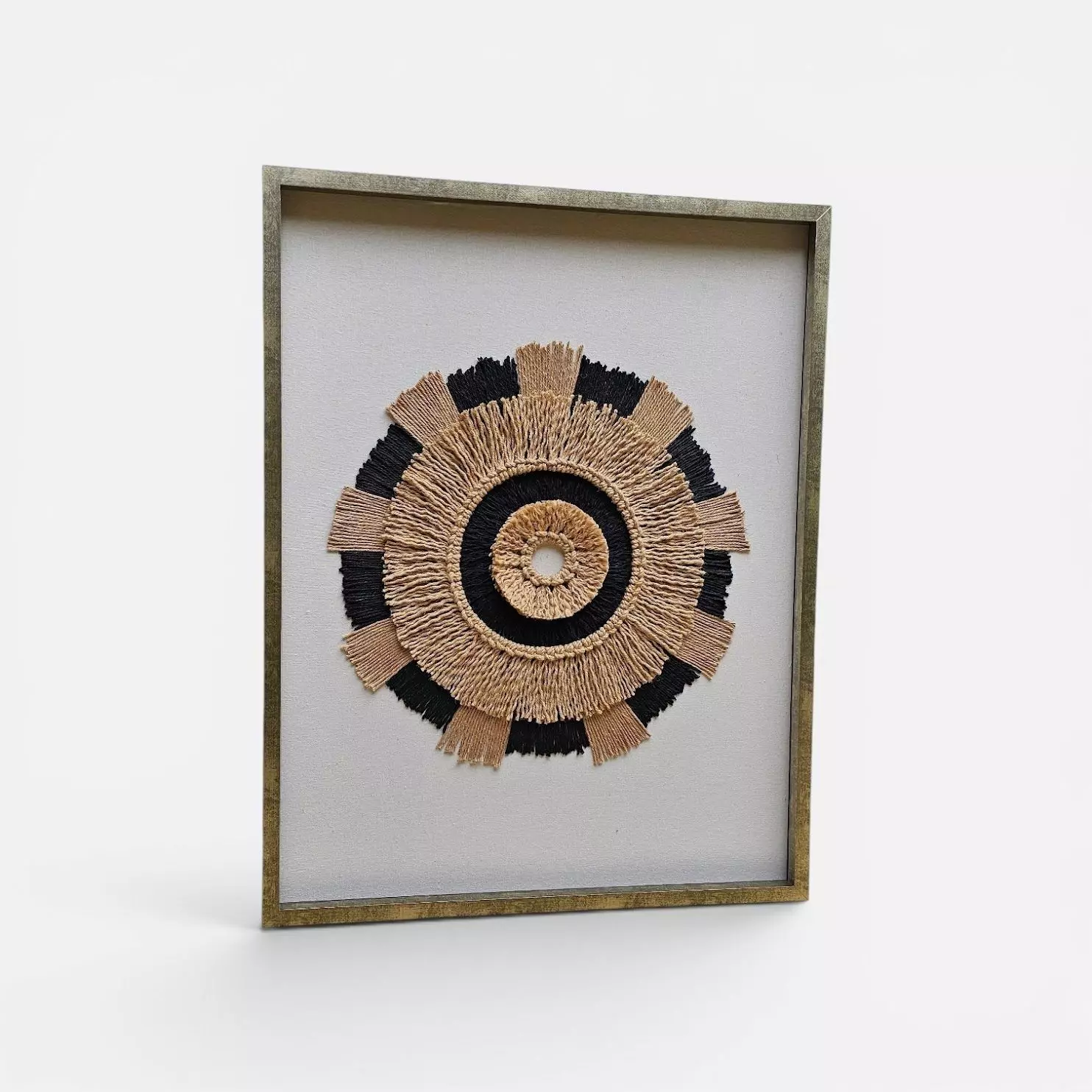 Cuadro Decoraci n Yute Artesan a Marco 70x90 Vidrio-2
