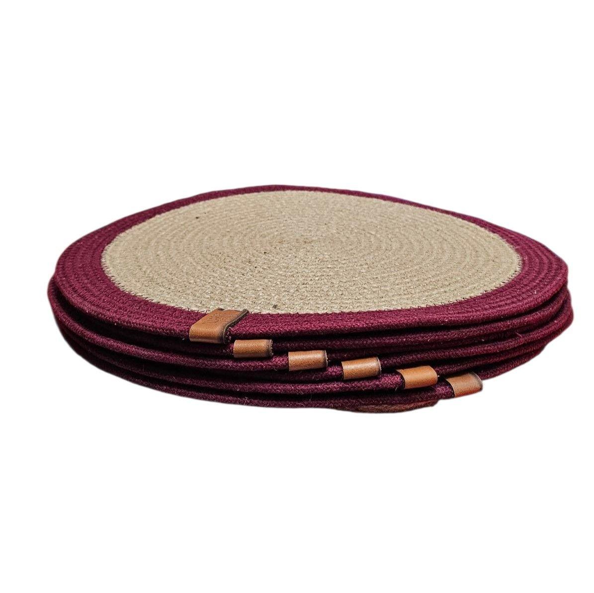 INDIVIDUAL para Mesa Terraza Fibra Natural con Regalo Servilletero-2