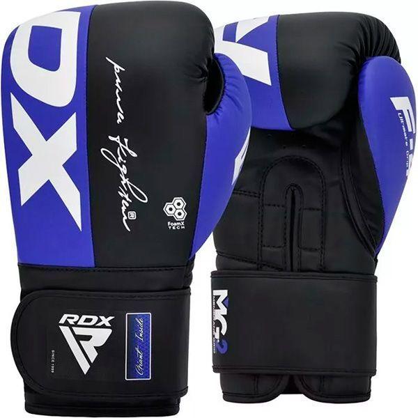 Guantes De Boxeo Rdx - F4 Pro Black Blue - bgr-f4r-0