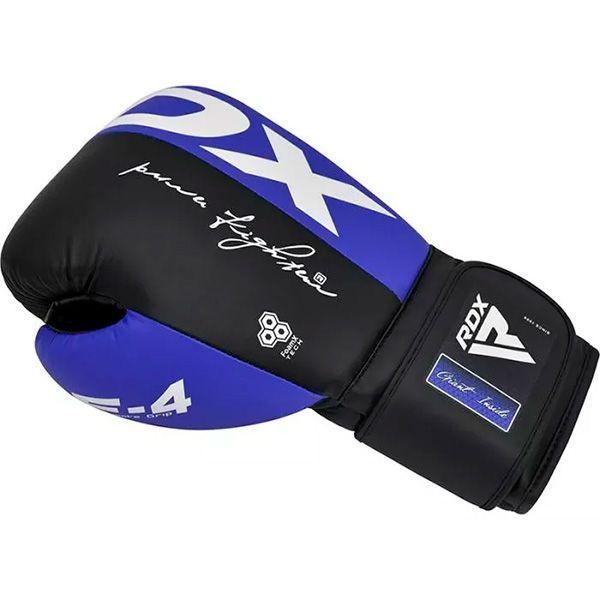 Guantes De Boxeo Rdx - F4 Pro Black Blue - bgr-f4r-3