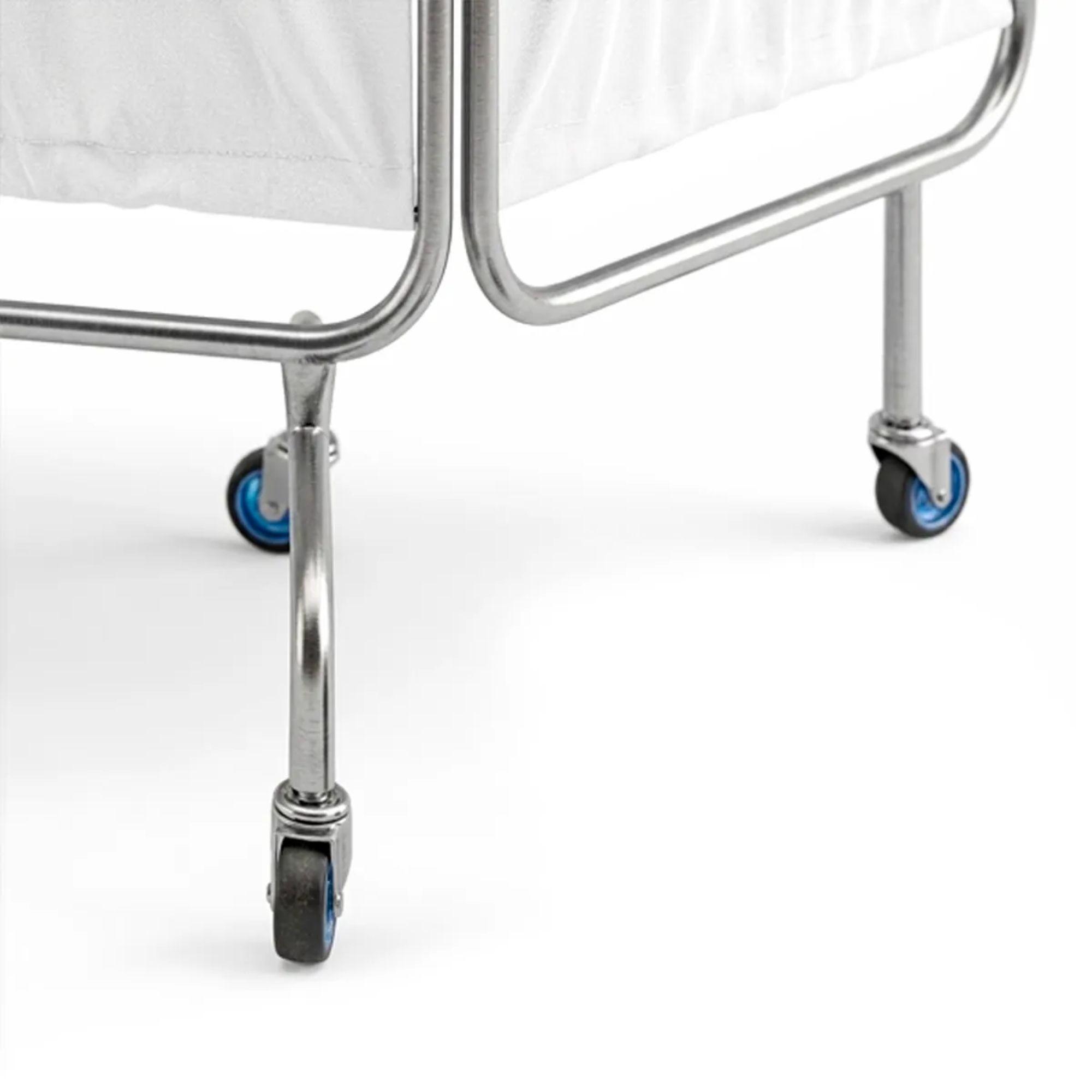 Biombo Clínico de 2 Cuerpos Acero Inoxidable Alto 180 cm – Sección 60 cm – Blanco JD-FS01-1 -3