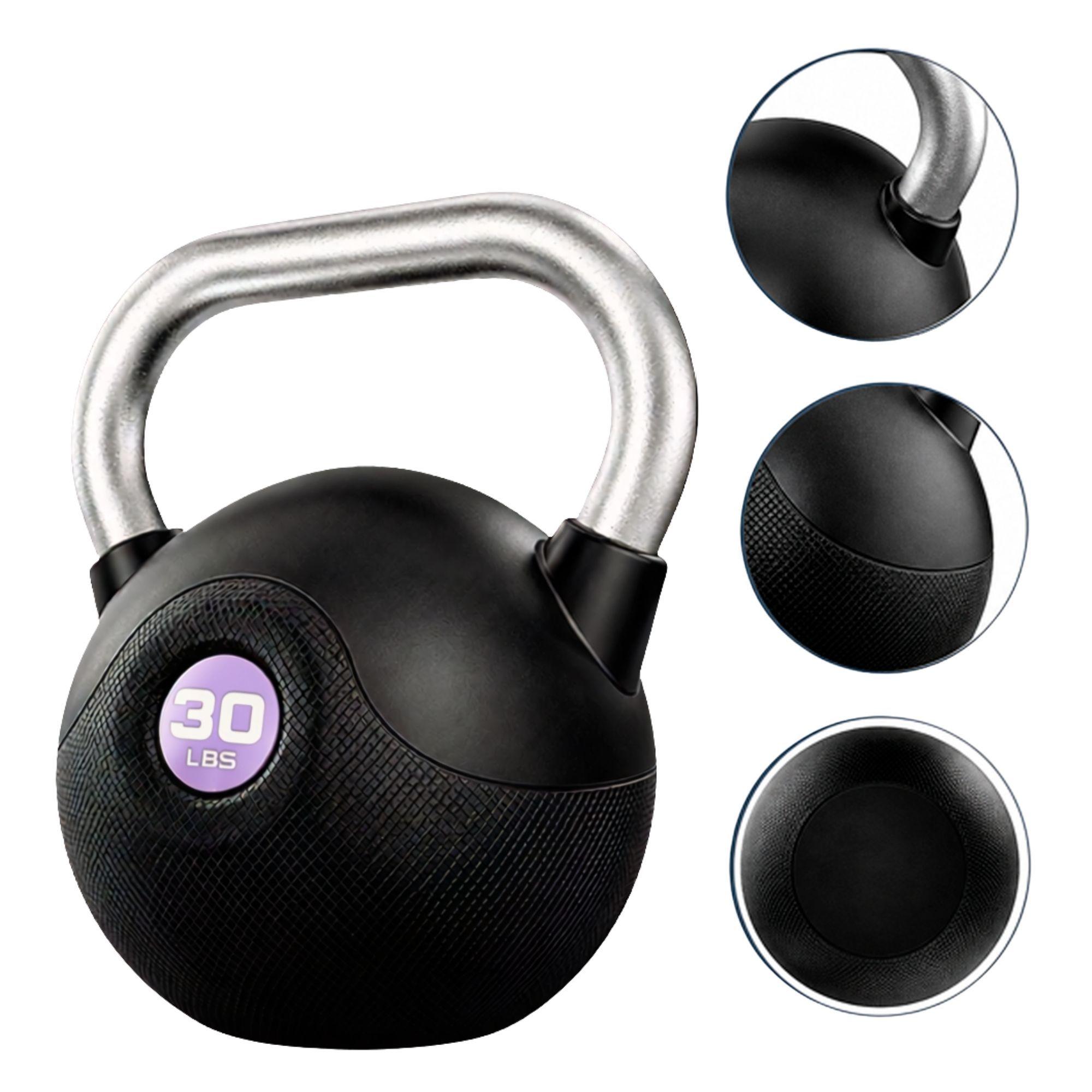 Kettlebell Pesa Rusa MarcyPro Poly Urethane Coated Chromed 30 LB / 13.6 KG - 030-PURPLE -3