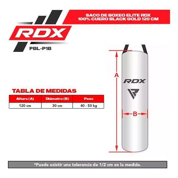 Saco De Boxeo Elite Rdx - 100% Cuero - Pbl-p1b-6