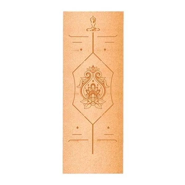 Mat de yoga corcho y látex natural 5.5 mm – Diseño 602 con bolso-0