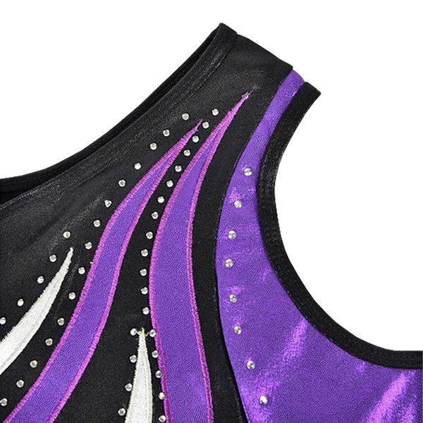 Malla de gimnasia artística sin mangas – morado-2