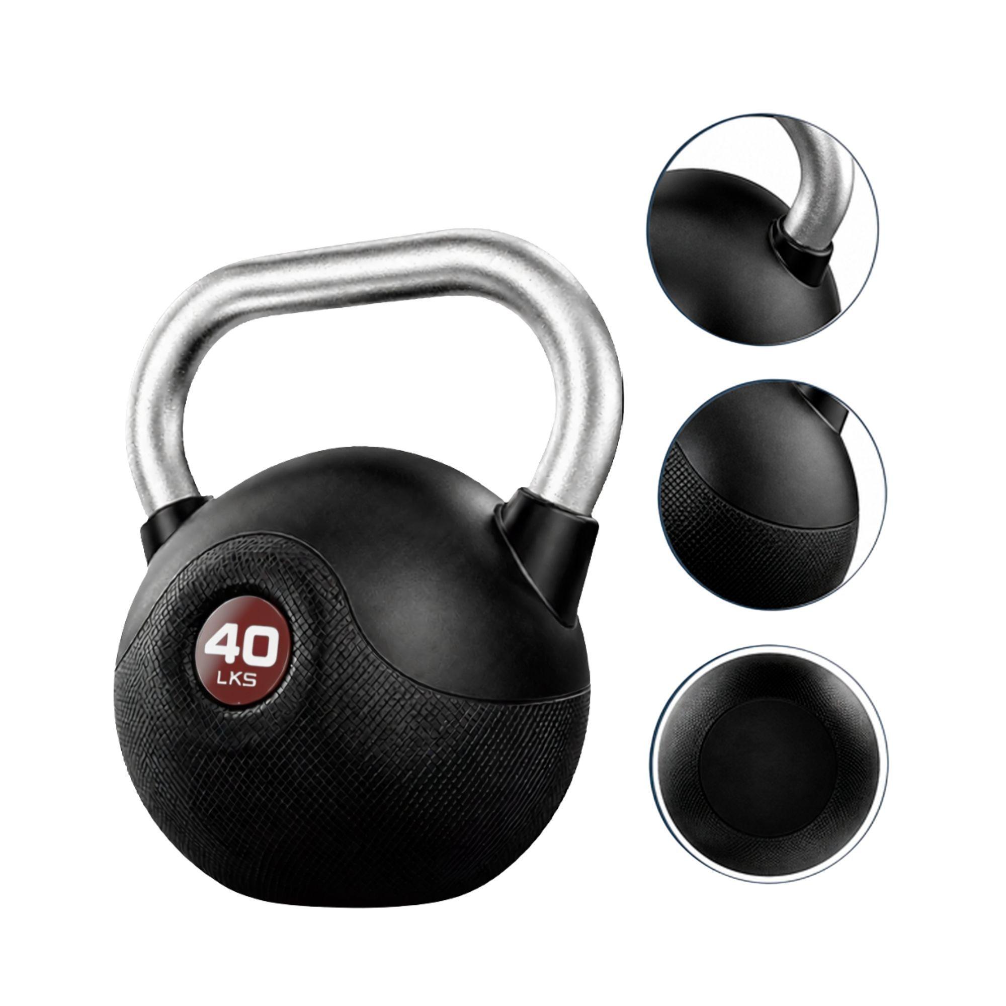 Kettlebell Pesa Rusa MarcyPro Poly Urethane Coated Chromed 40 LB / 18 KG - 040-RED  -3