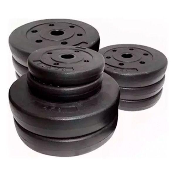 Kit 1 Barra Recta 20kg Pesos Discos Fitness Crossfit -2