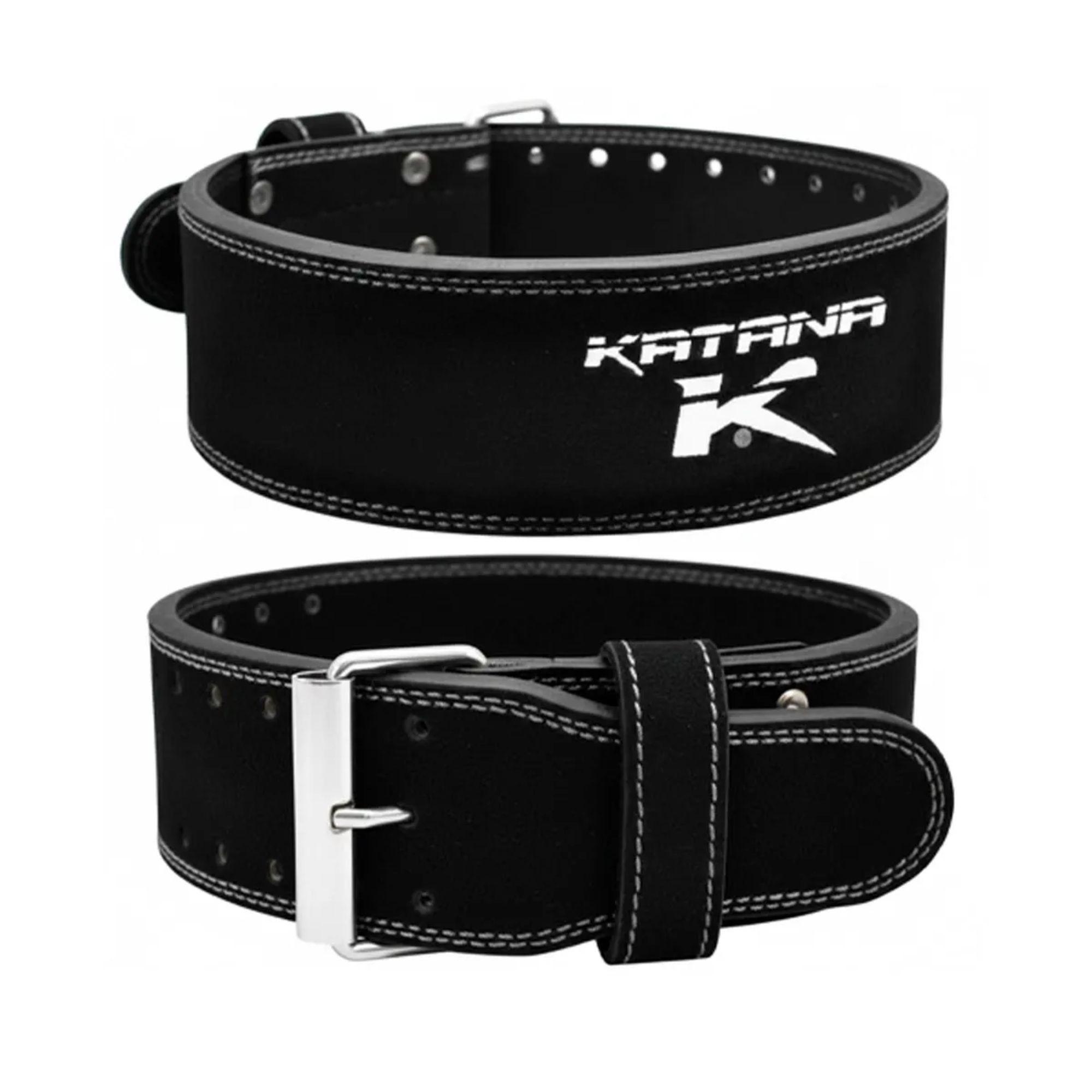 CINTURON DE LEVANTAMIENTO KATANA - CUERO NUBUCK 10 CM WE-4B - NEGRO - TALLA M / TALLA M-1