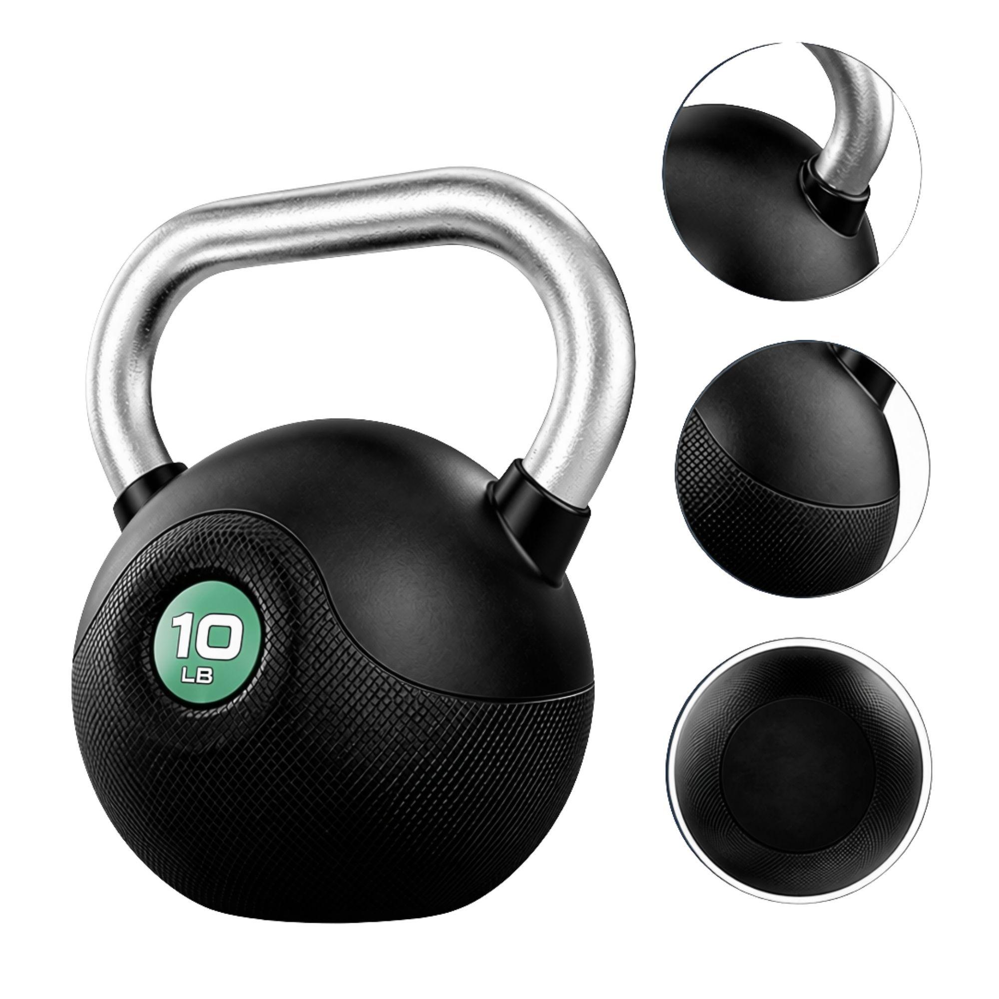 Kettlebell Pesa Rusa MarcyPro Poly Urethane Coated Chromed 10 LB / 4.5 KG - 010-GREEN -3