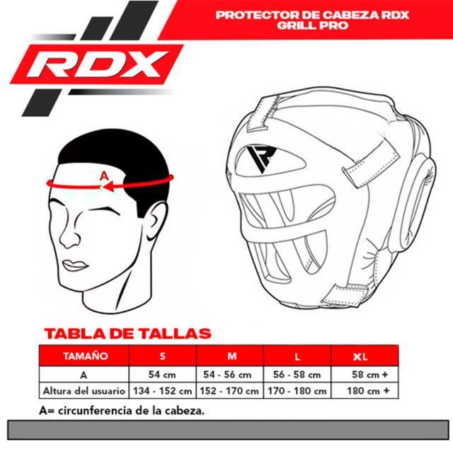 Protector de Cabeza T1 Full RDX Grill Pro HGR-T1F TALLA L ROJO-5