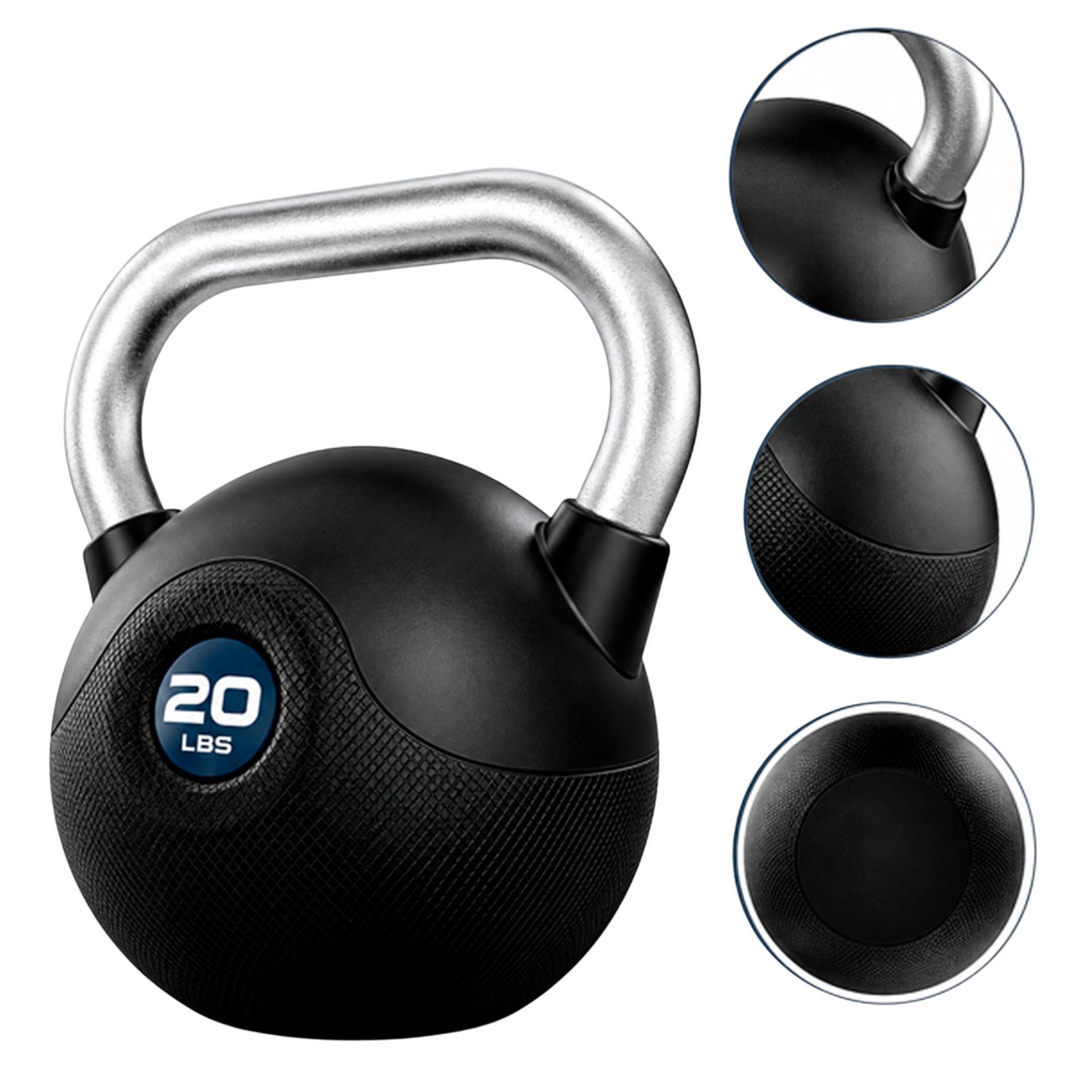 Kettlebell Pesa Rusa MarcyPro Poly Urethane Coated Chromed 20 LB / 9.1 KG - 020-BLUE -3