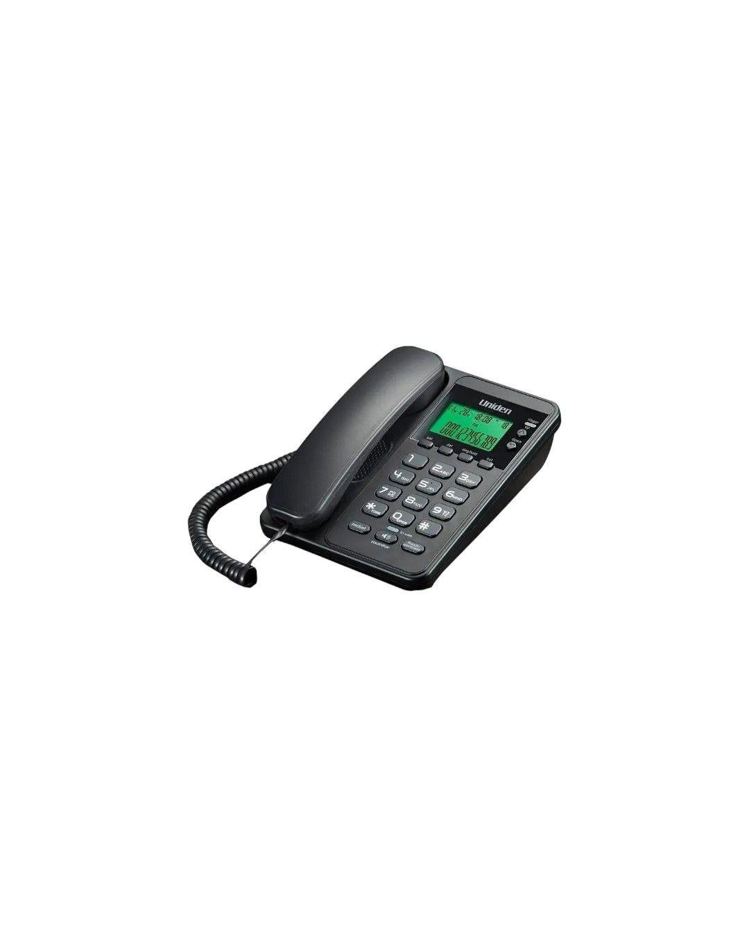 Tel fono Con Cable Uniden As6404 Negro LCD-1