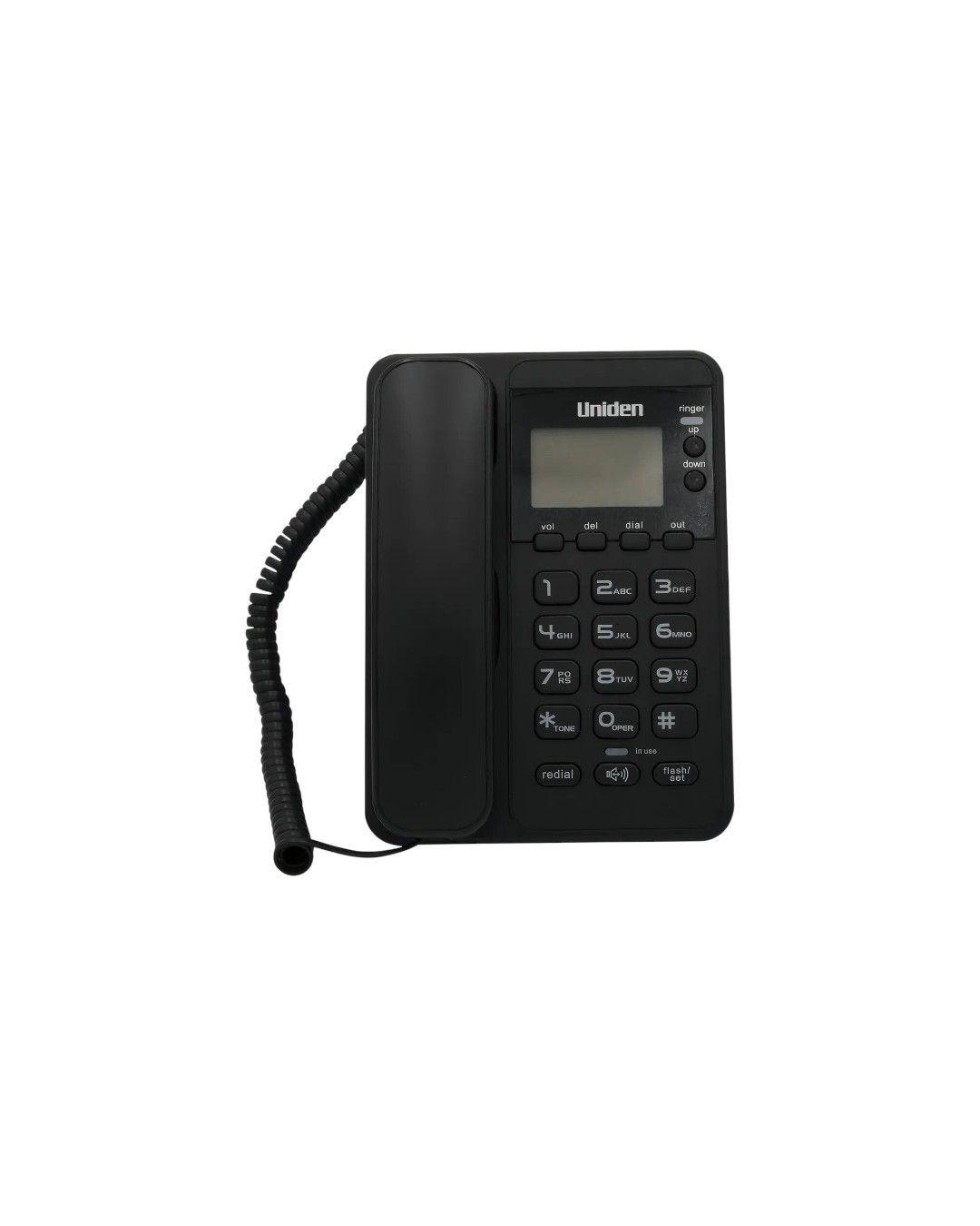 Tel fono Con Cable Uniden As6404 Negro LCD-3