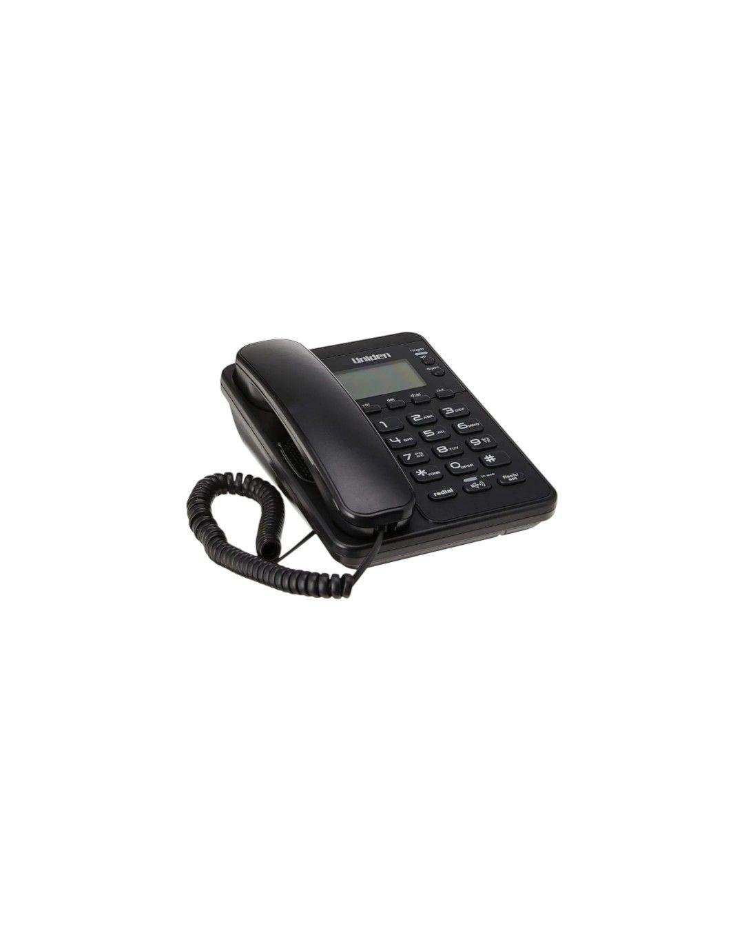 Tel fono Con Cable Uniden As6404 Negro LCD-4