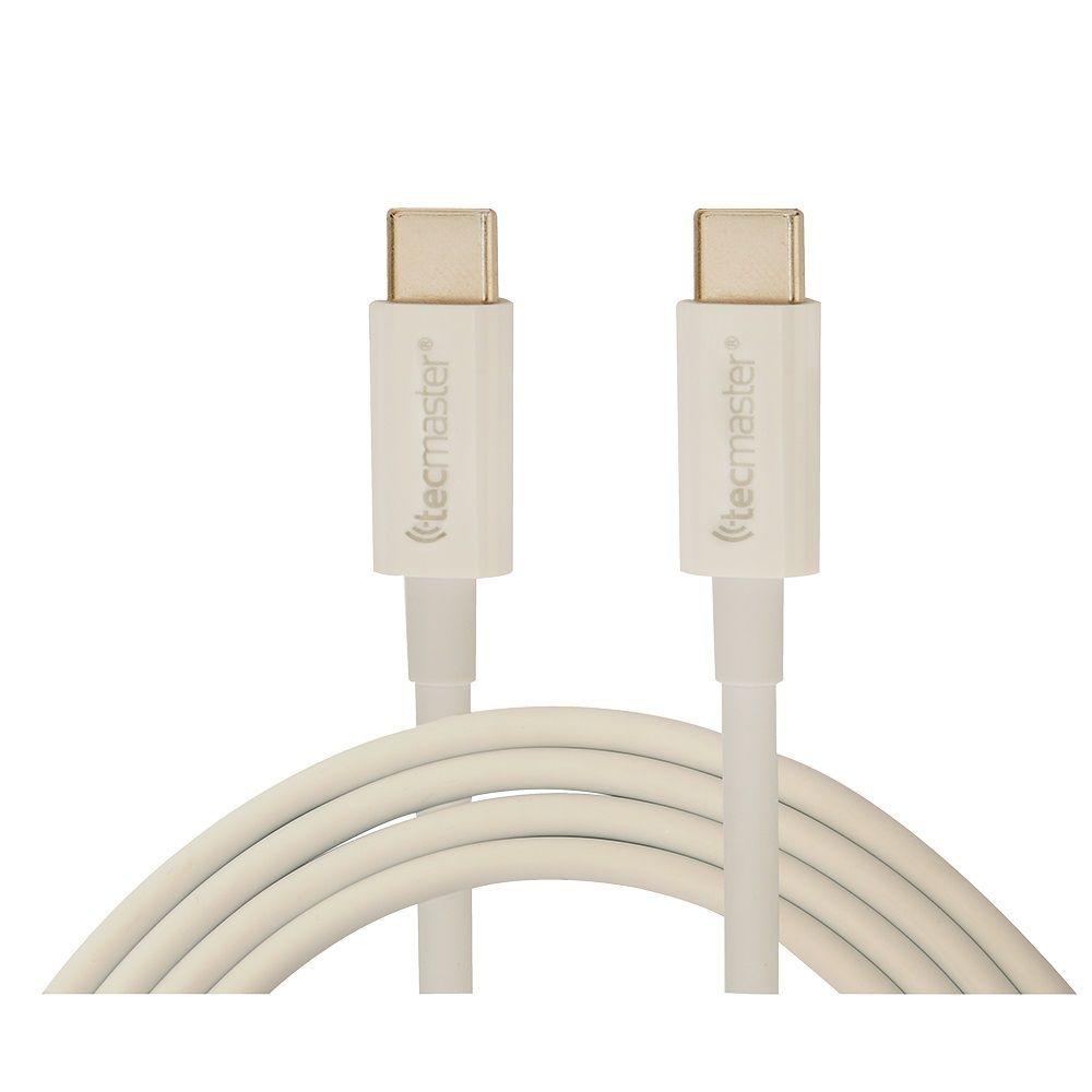 TECMASTER CABLE 1 5 MTRS TPE TYPE C 2 0 A TYPE C 2 0 100W 20V 5A BLANCO-2