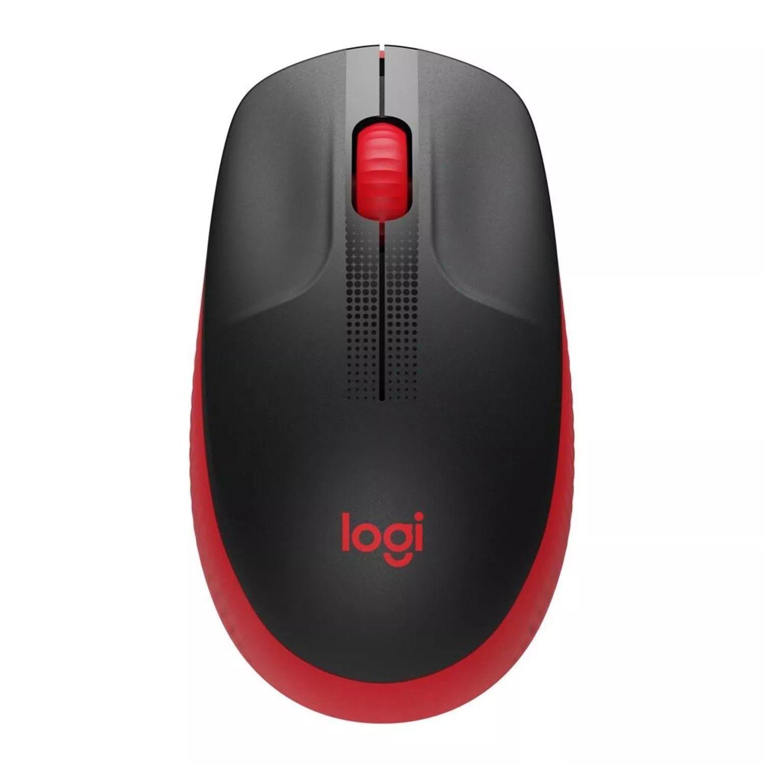 Mouse Inalambrico M190 Negro Rojo-1