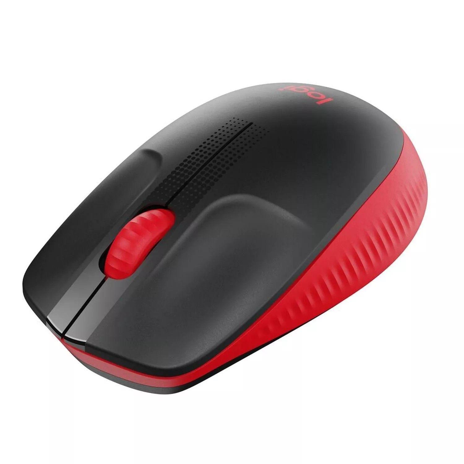 Mouse Inalambrico M190 Negro Rojo-2