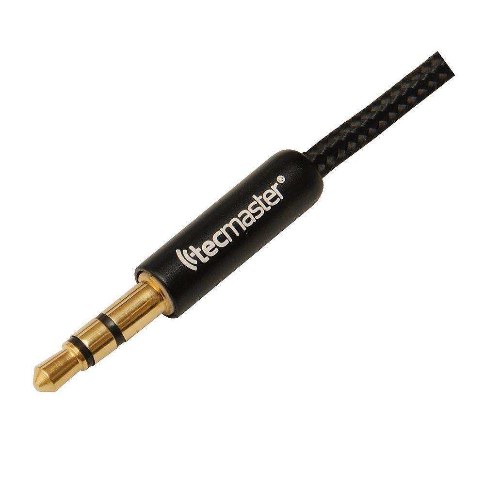TECMASTER CABLE AUDIO 3 5 MM DE 1.8 MTS TEXTIL BLACK-2