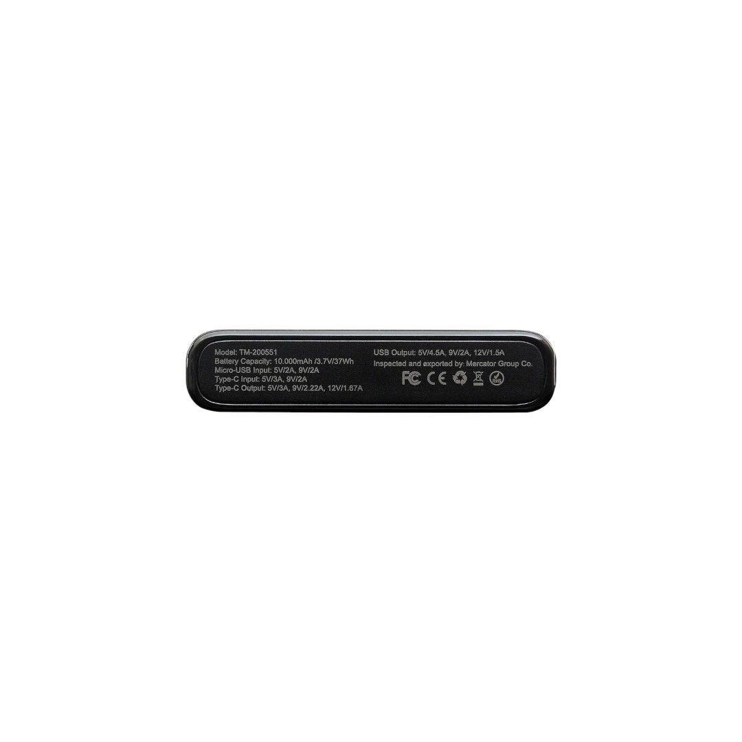 Powerbank Bateria 10000 Mah Tecmaster Tipo C - Color Negro-3