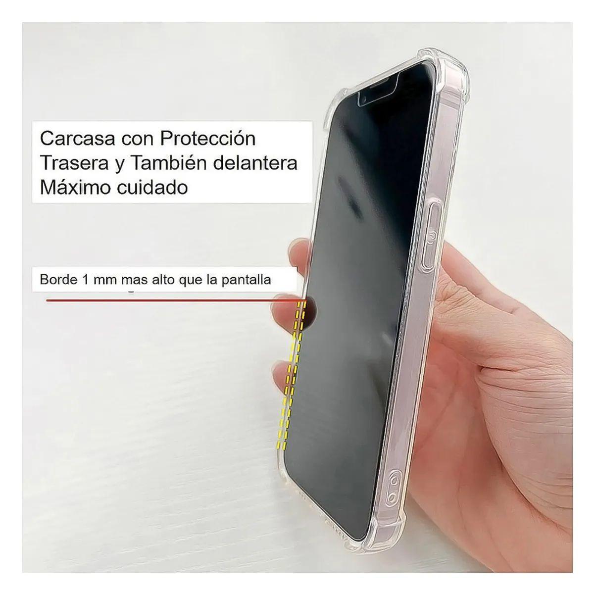 Carcasa iPhone 13 Transparente Antigolpes y Lamina Protectora-2