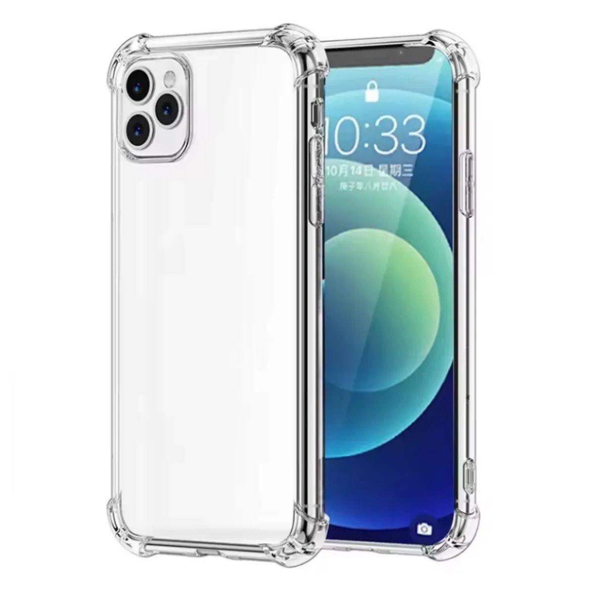 Carcasa iPhone 11 Pro Max Transparente Antigolpes y Lamina-2