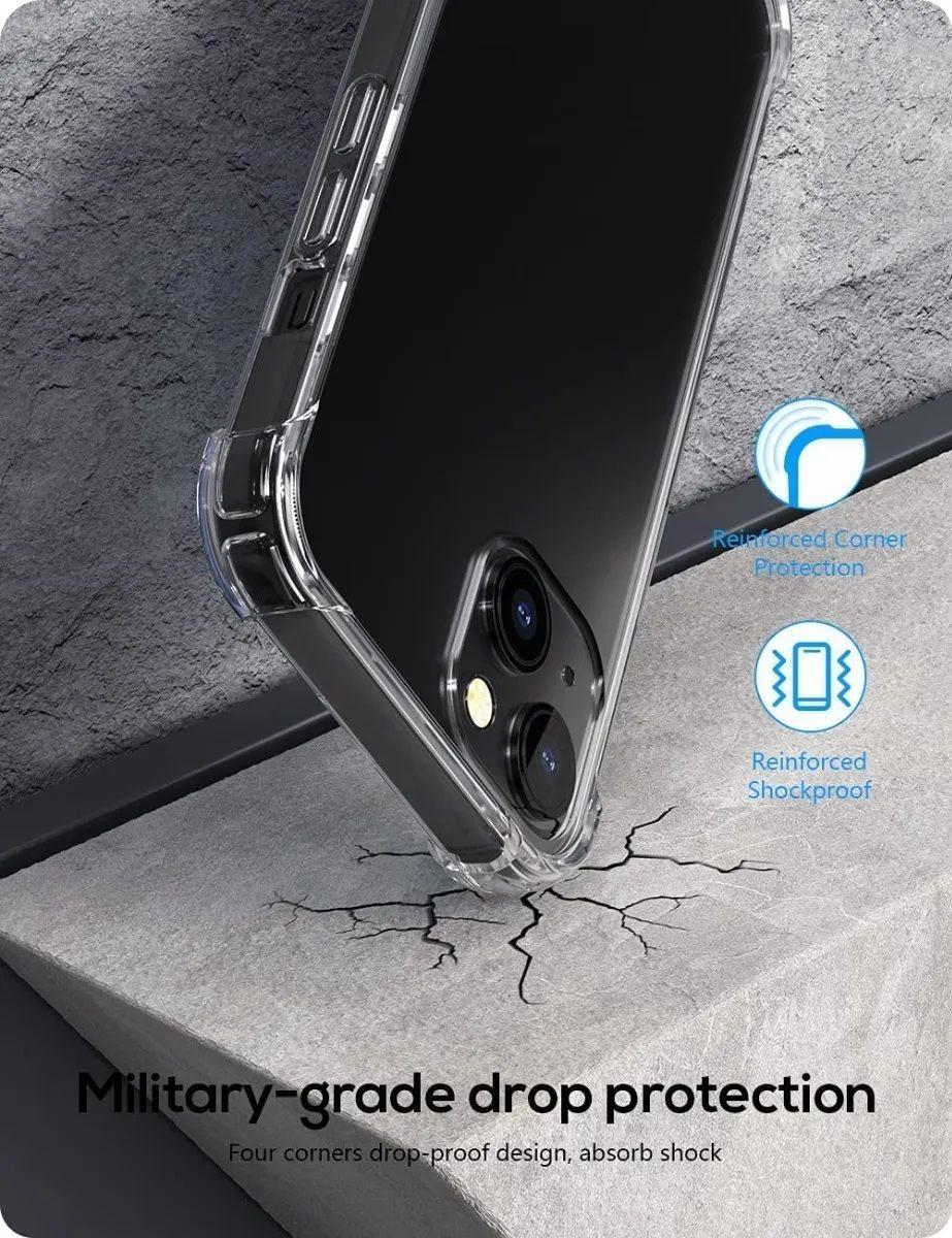 Carcasa iPhone 11 Pro Transparente Antigolpes y Lamina-3