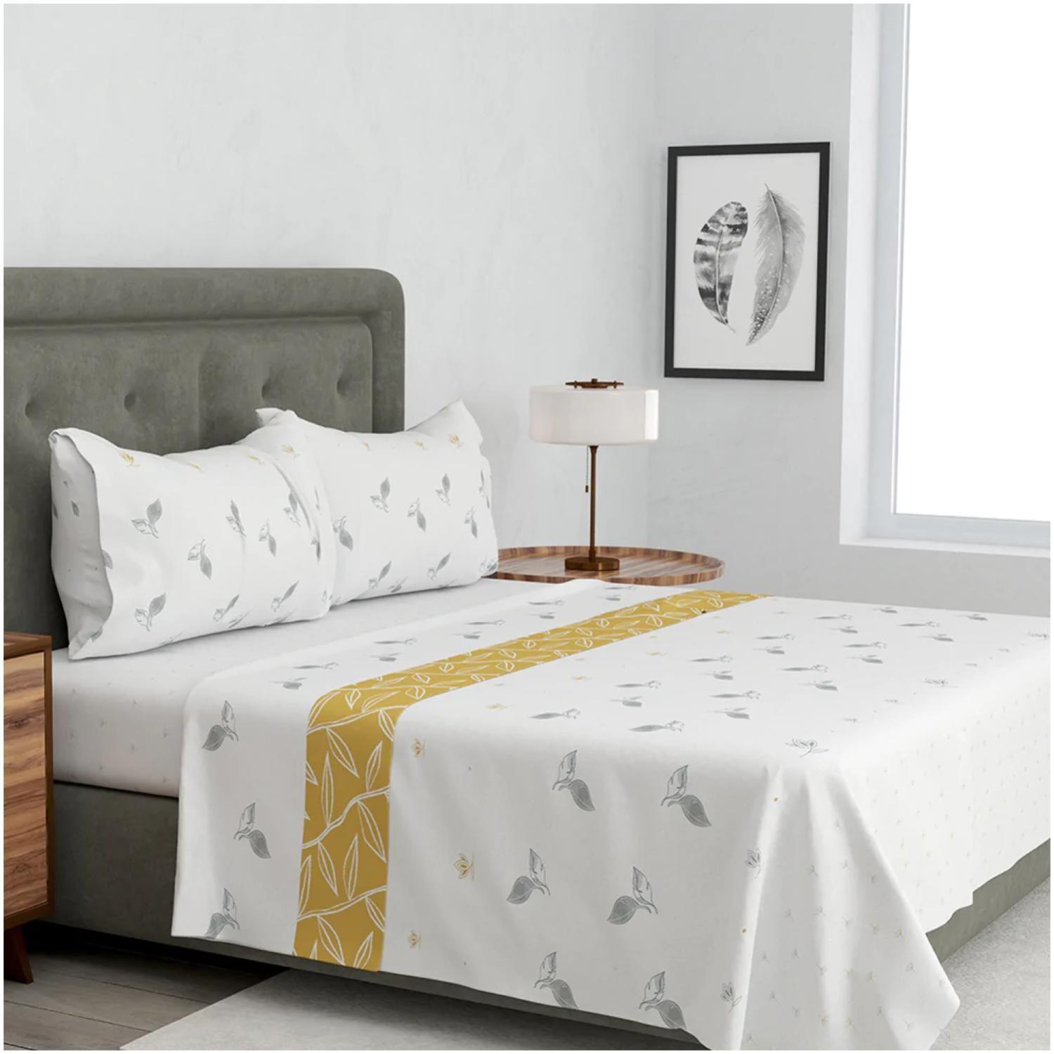 Juego Sábanas Estampadas Doral 144 Hilos Premium Composé-0