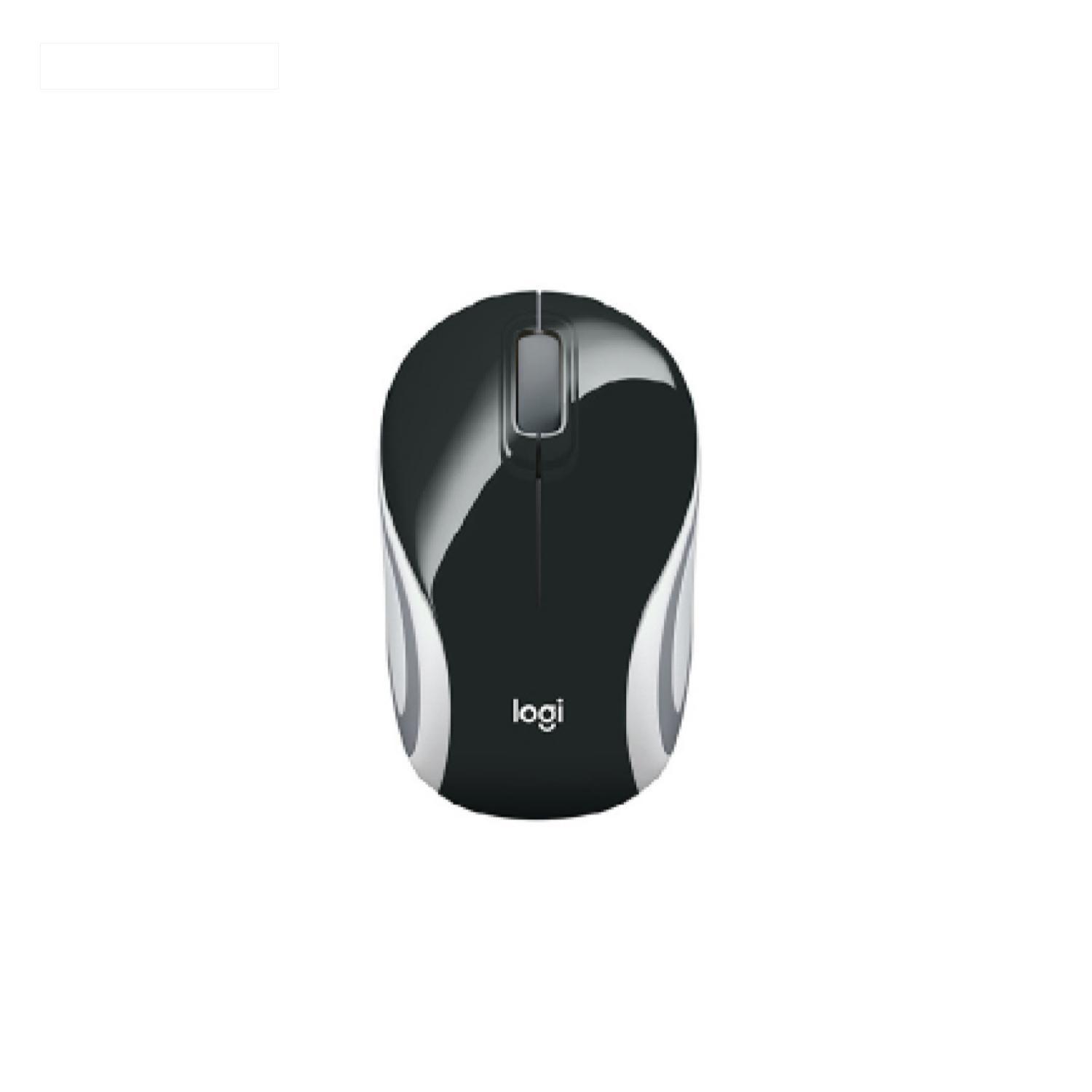 MINI MOUSE INALAMBRICO USB M187 NEGRO-0