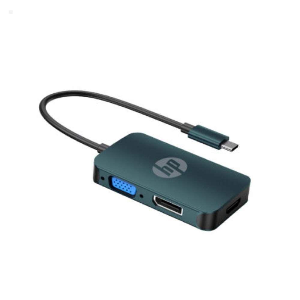 ADAPTADOR HUB USB-C A HDMI VGA DP-CT200 HP-0