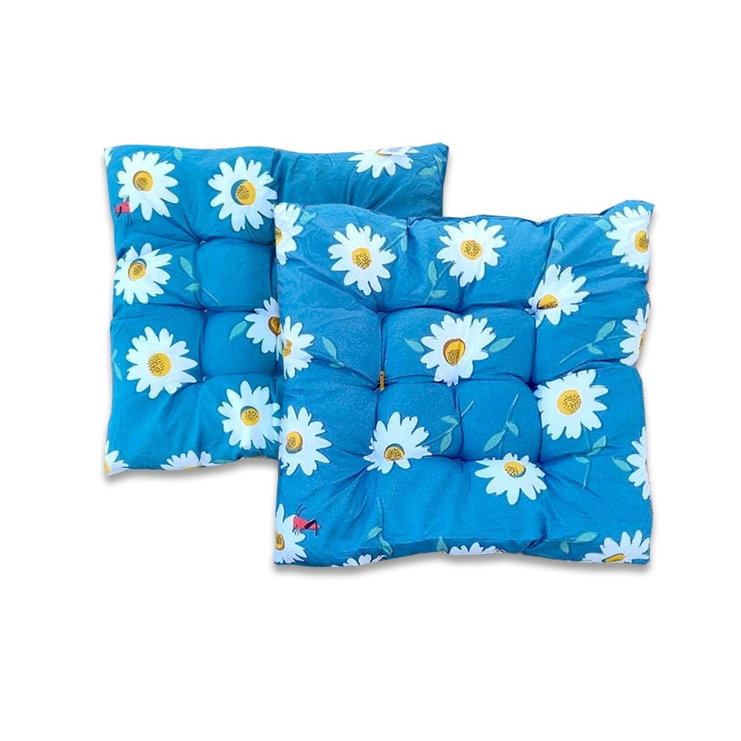 Pack 2 Cojines Flores Azul-1