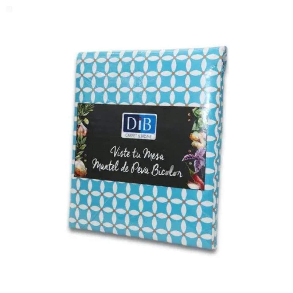 MANTEL PEVA BICOLOR 160 REDONDO 653 AZUL DIB-0