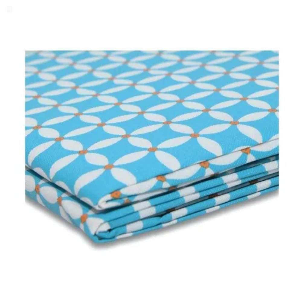 MANTEL PEVA BICOLOR 160 REDONDO 653 AZUL DIB-2