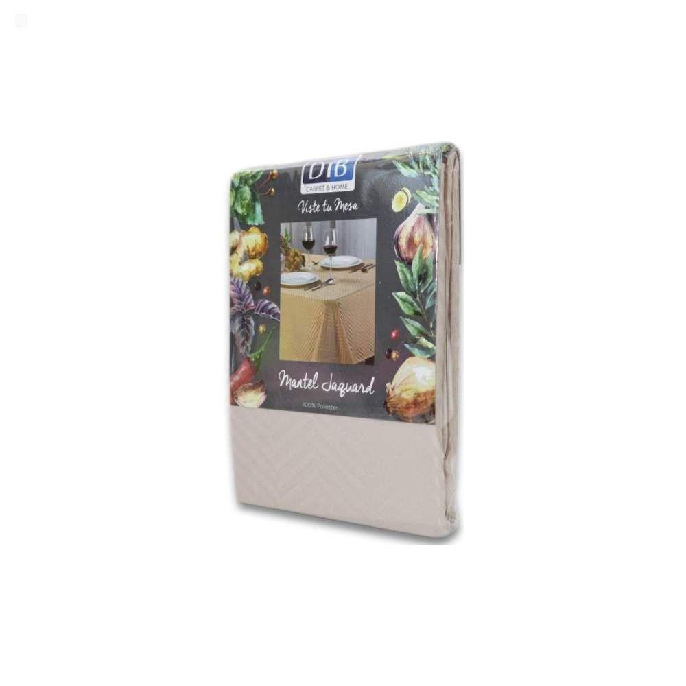 MANTEL JACQUARD 160 REDONDO MARRON-1