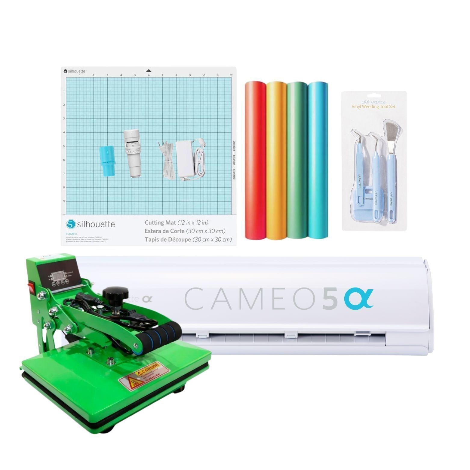 Kit Inicio Silhouette Cameo 5 Alpha White + Estampadora Elr Sy 20cm X 30cm-0