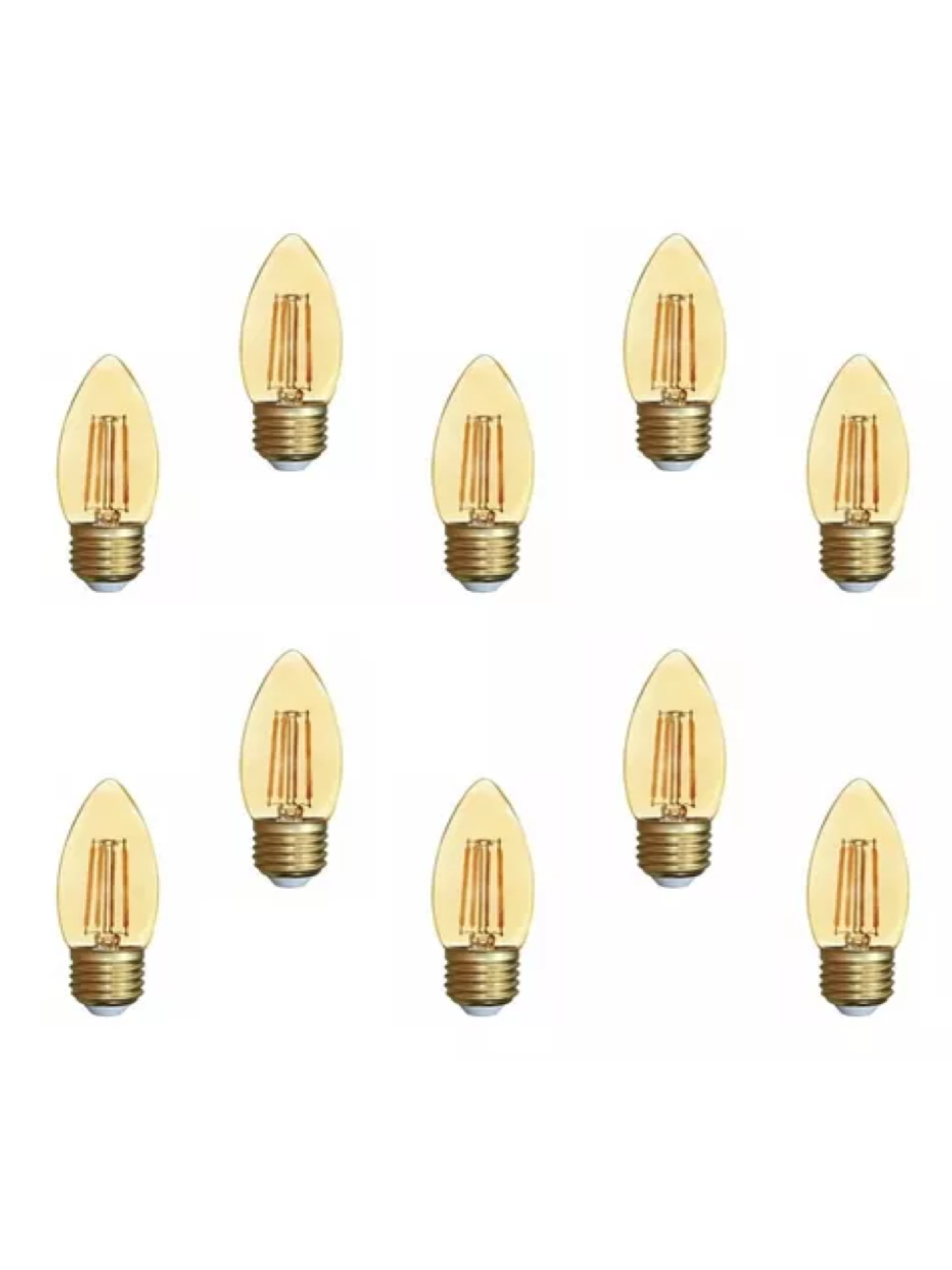 Pack 10 Ampolleta Led Vintage C37 4w E27-1