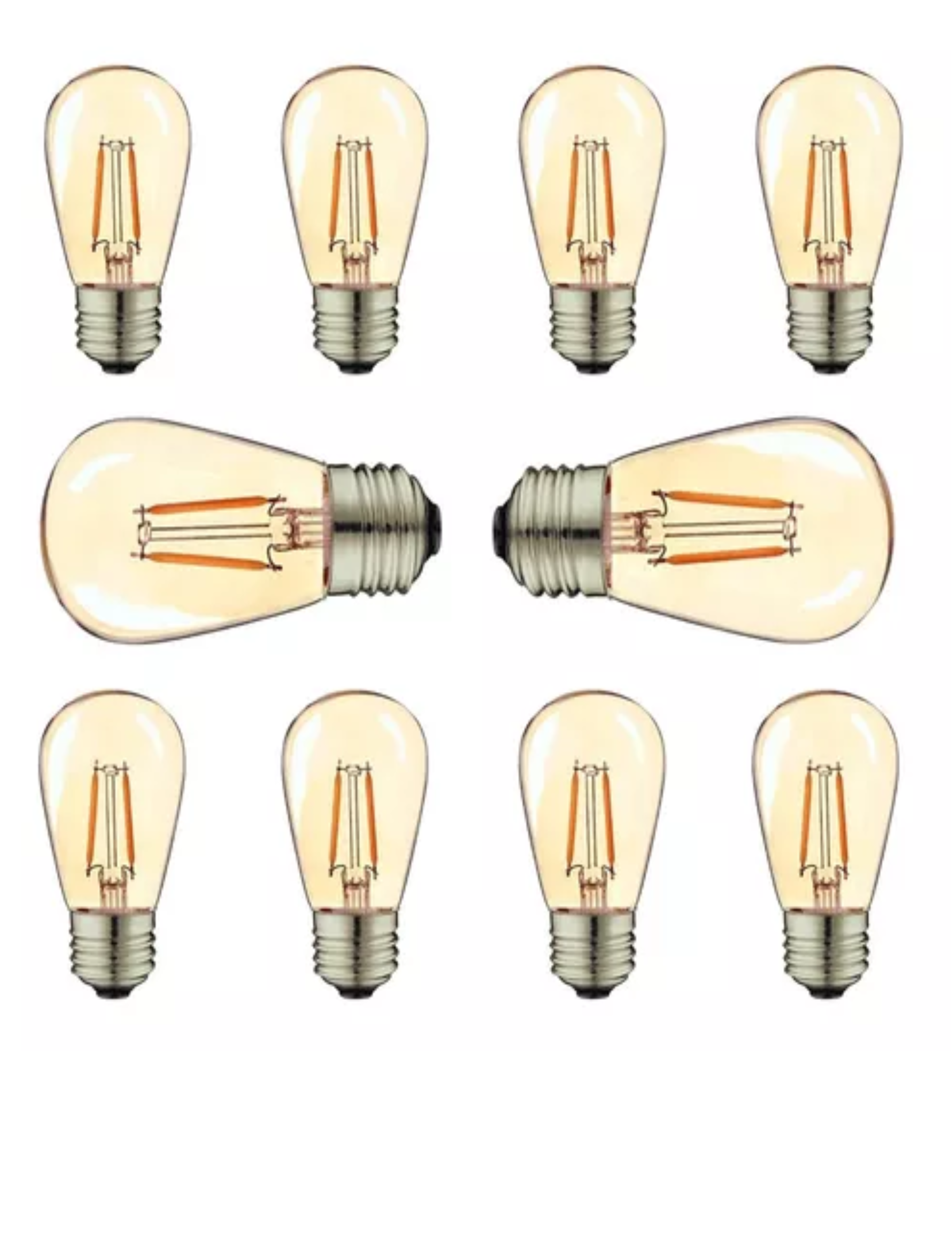 Pack 10 Ampolleta Led S14 Filamento E27 1w-1