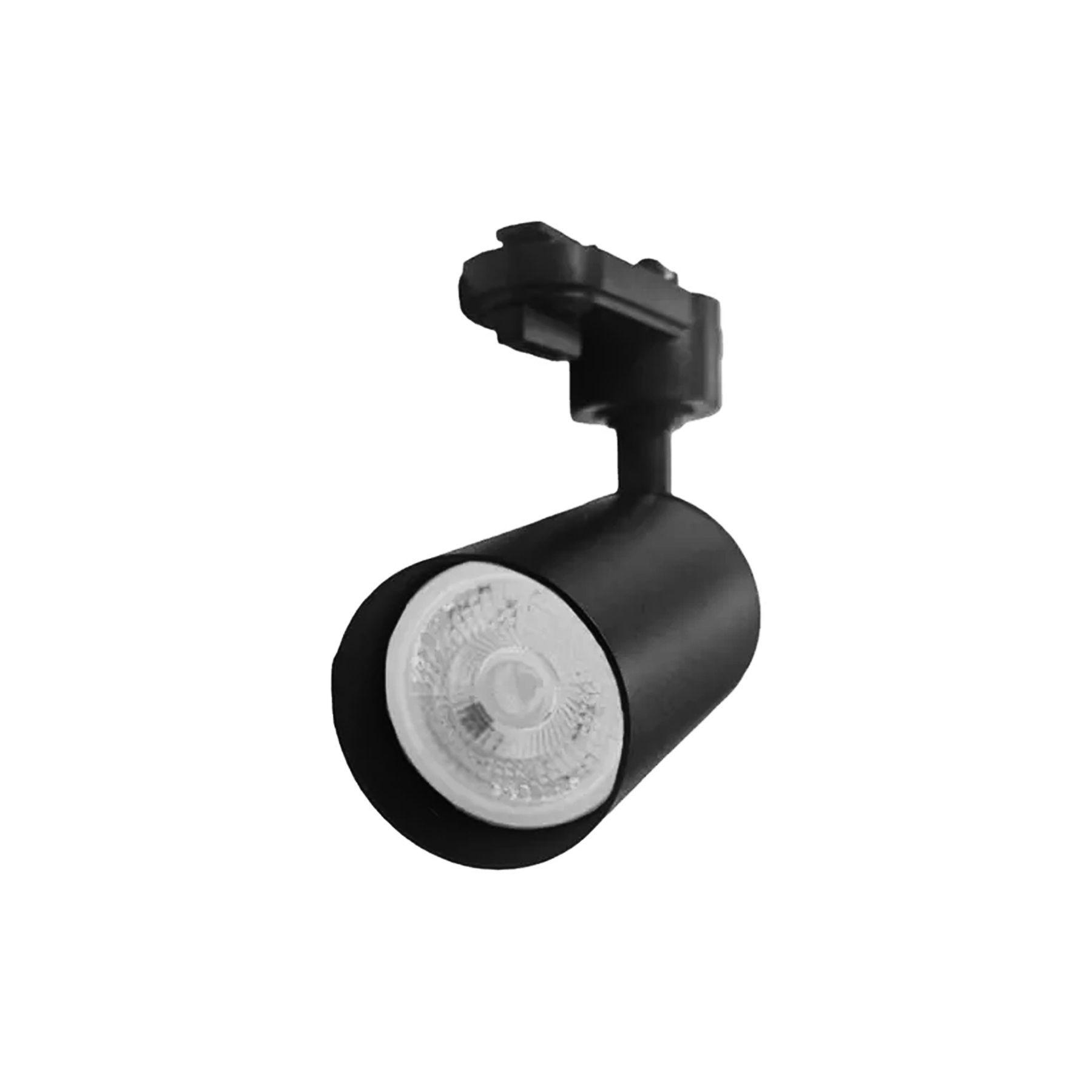 Lampara Riel 4 Focos Luz Calida 1mt Negro Cilindro Moderno-2