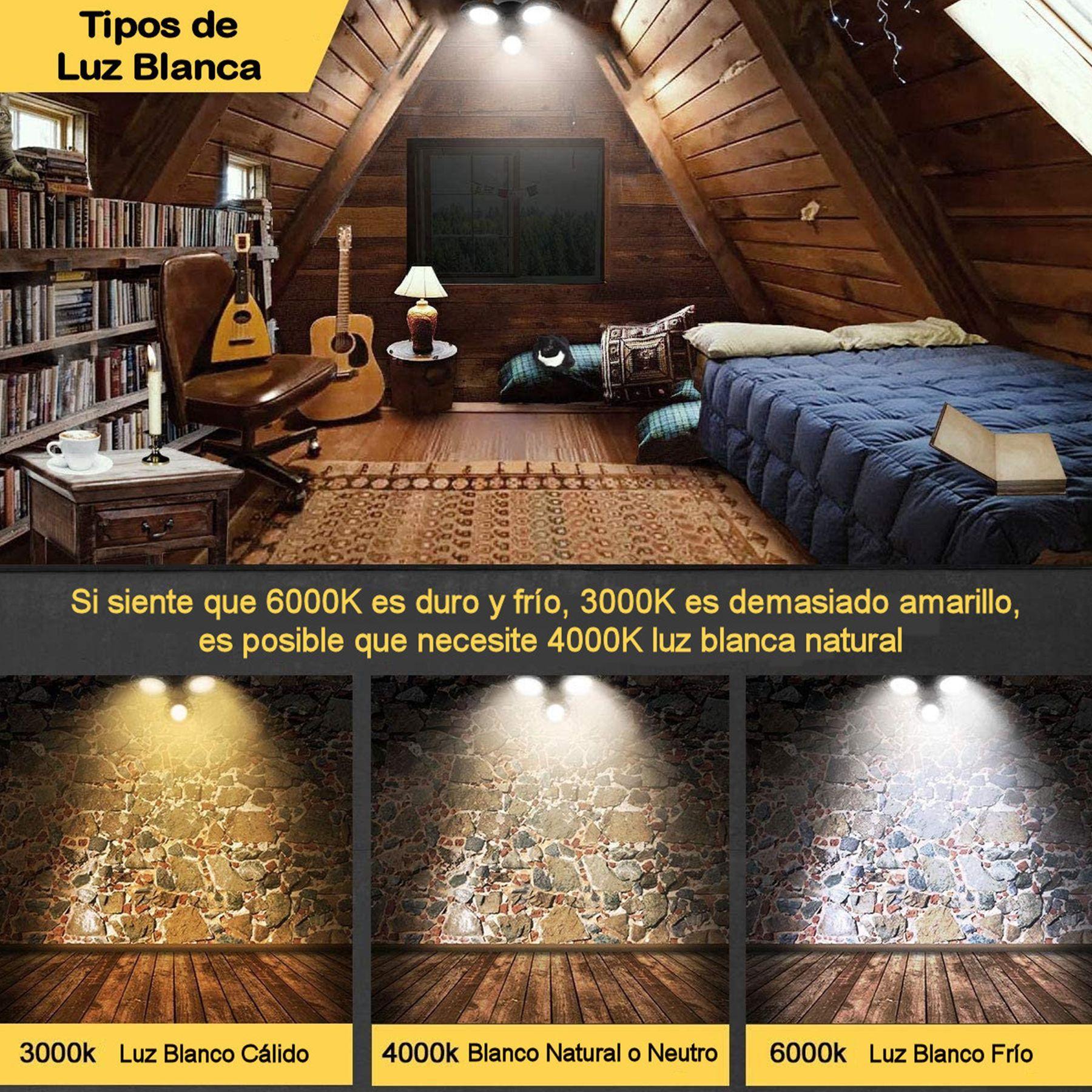 Lampara Riel 4 Focos Luz Calida 1mt Negro Cilindro Moderno-5