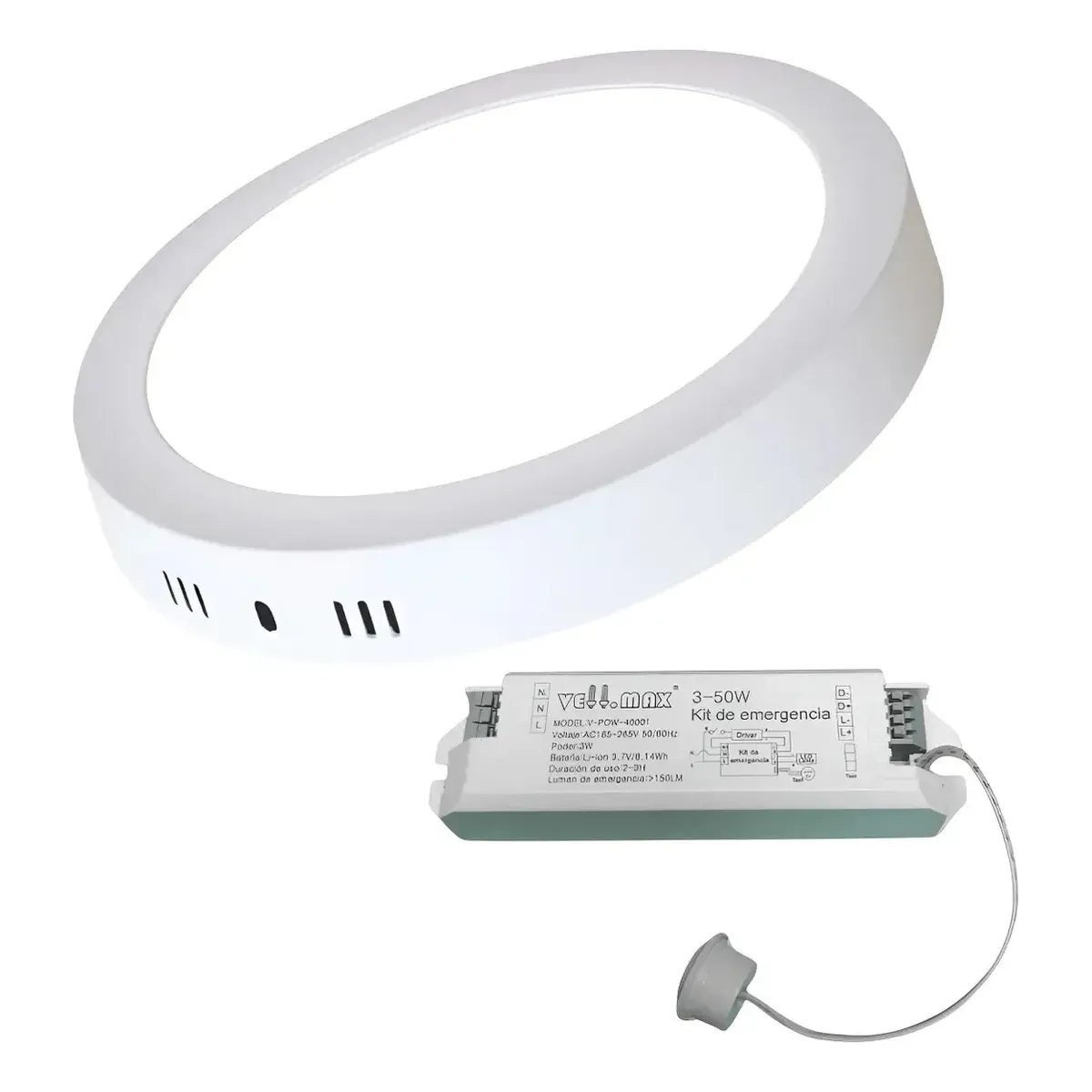 Kit De Emergencia 2 3hrs Con Panel Sobrepuesto Luz Fria-0