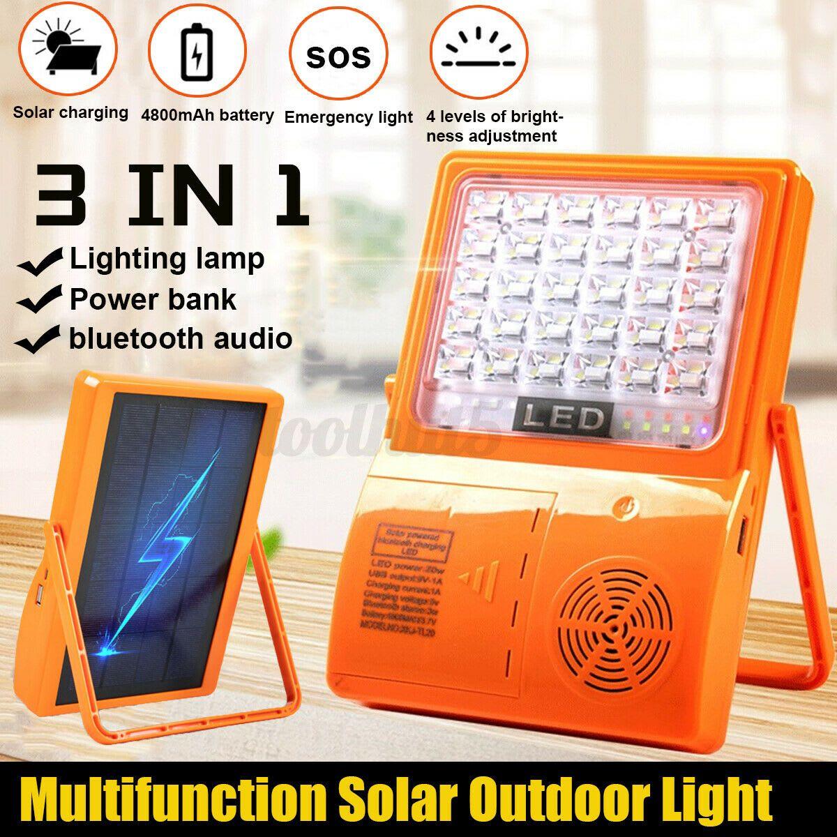 Proyector de Área Led Solar 25W 6500K Parlante Bluetooth USB 3,7V 4x1200mAh-2