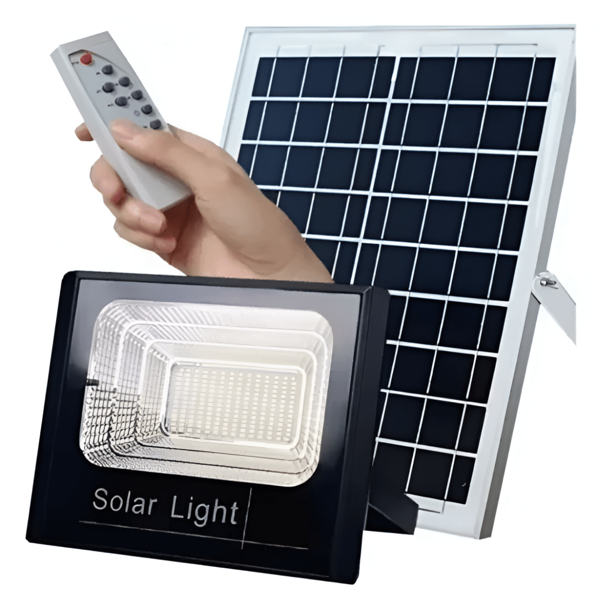 Proyector de Área 300W 6500K Luz Fría Panel Solar independiente 3,2V 4x20Ah-0
