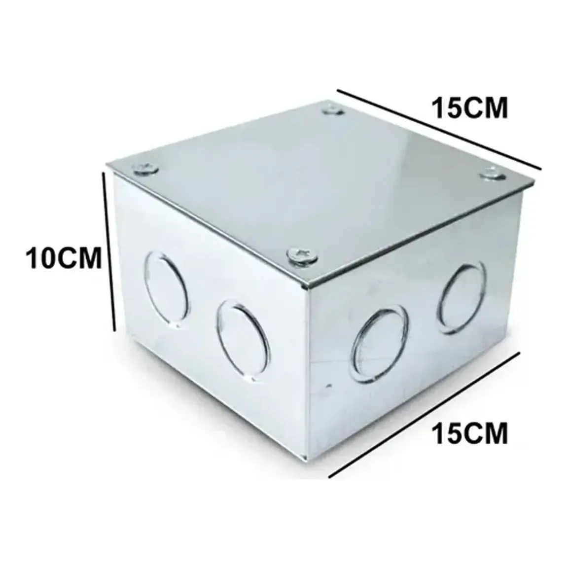 5 Cajas Metálicas Pregalvanizada De Registro 15x15x10cm-2